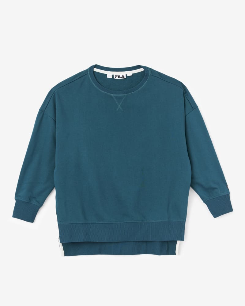 Front of a size 1X Guru Cover Up in Deep Teal by FILA. | dia_product_style_image_id:252629